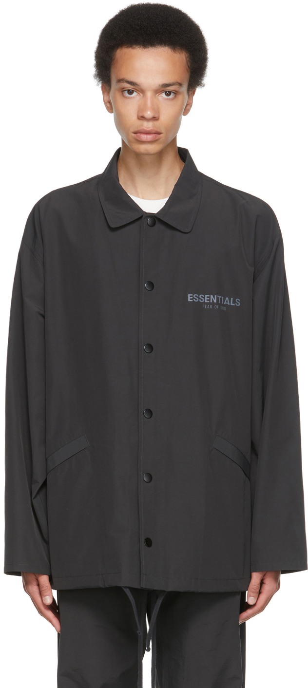 Essentials Black Coach Jacket Essentials