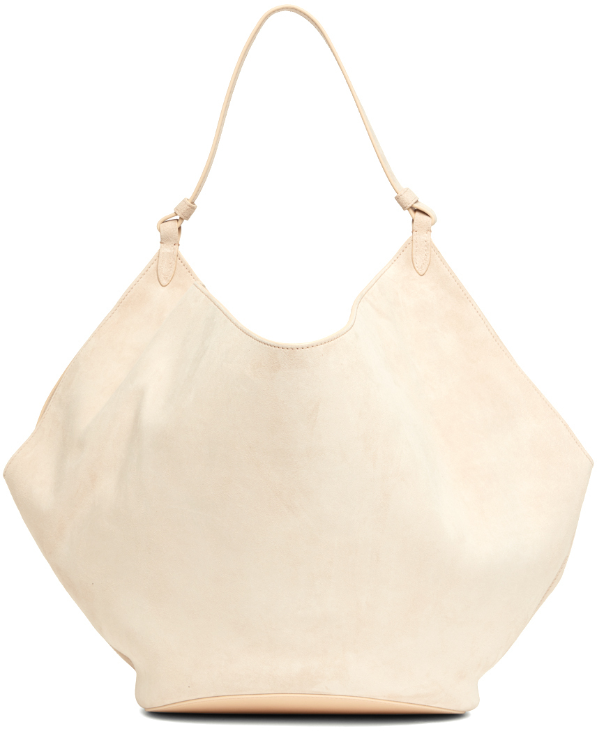 KHAITE Off-White Medium Lotus Bag Khaite
