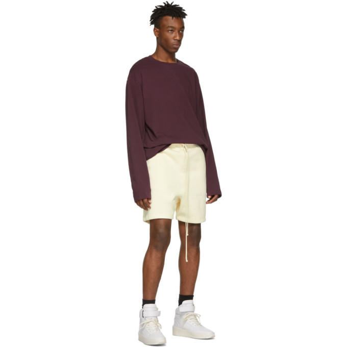Essentials Off-White Fleece Shorts 