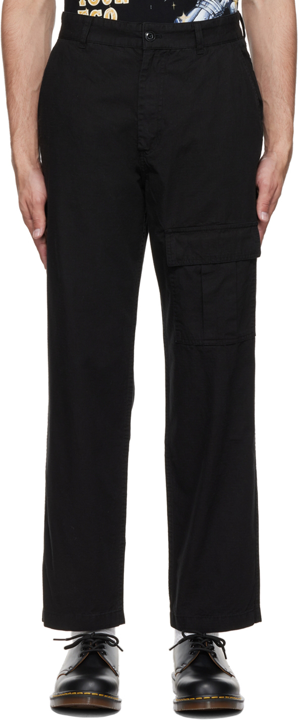Awake NY Black Cotton Cargo Pants Awake NY