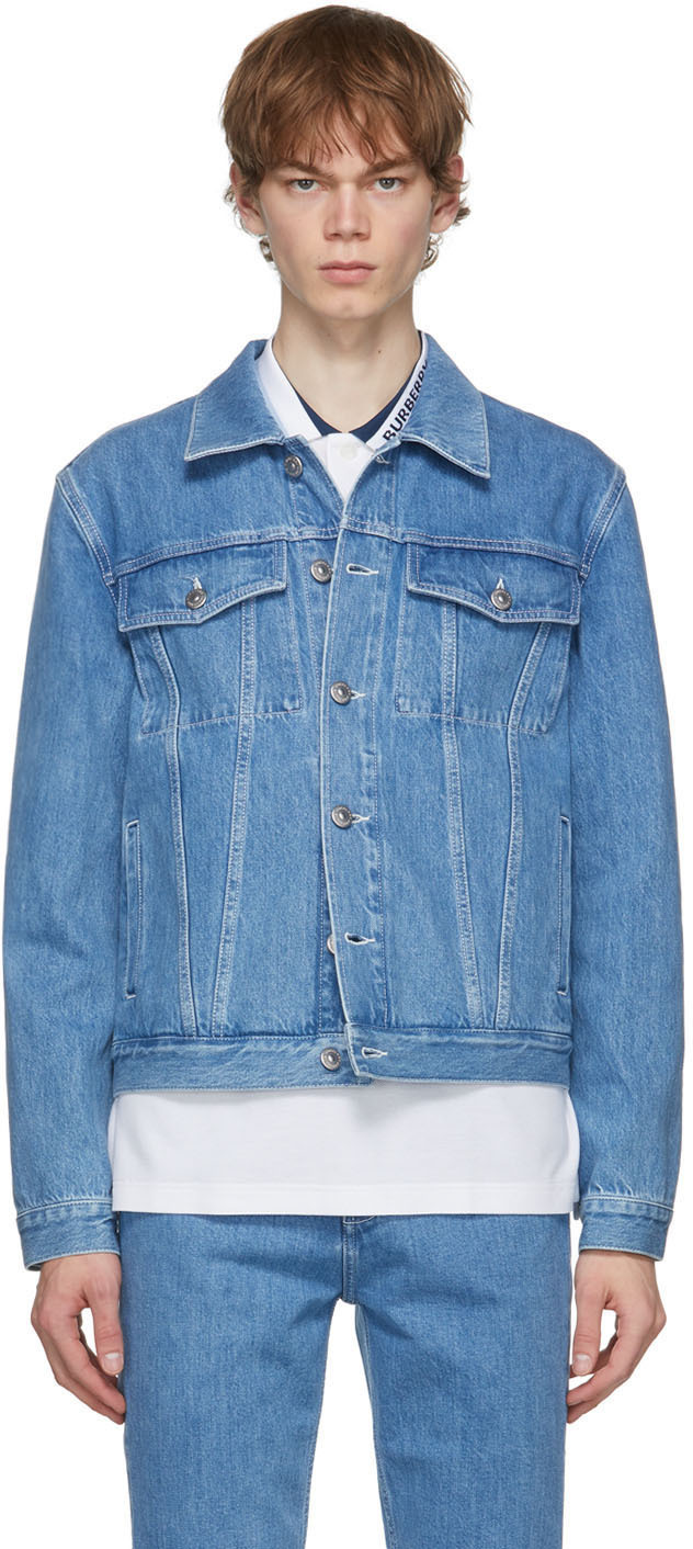 Burberry Blue Denim Satchwell Jacket Burberry