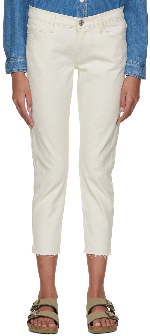 FRAME White 'Le Garcon Crop' Jeans Frame Denim