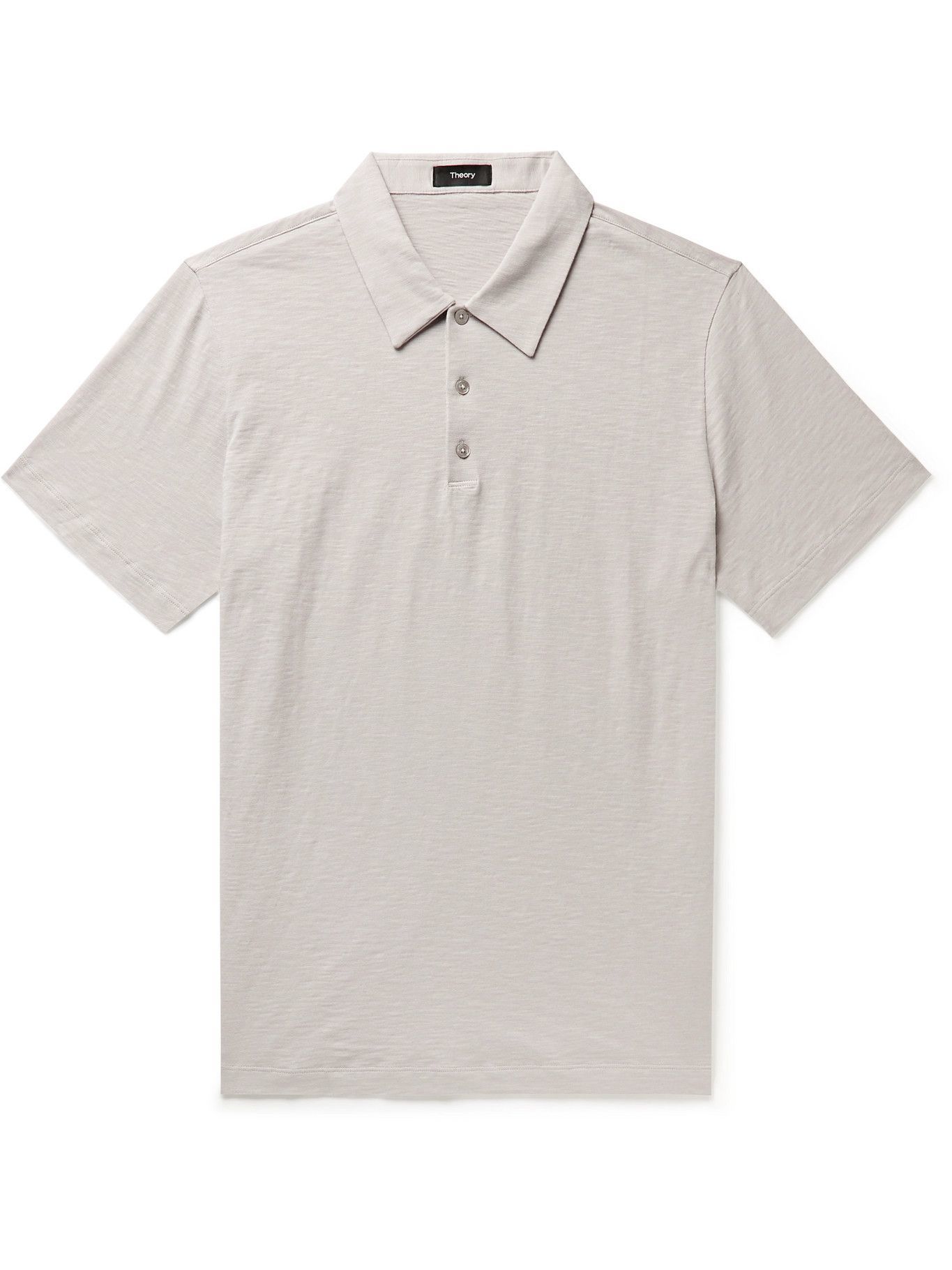 Bron Polo Shirt Cosmos Slub Cotton Ocean Air - Theory Men main image 0