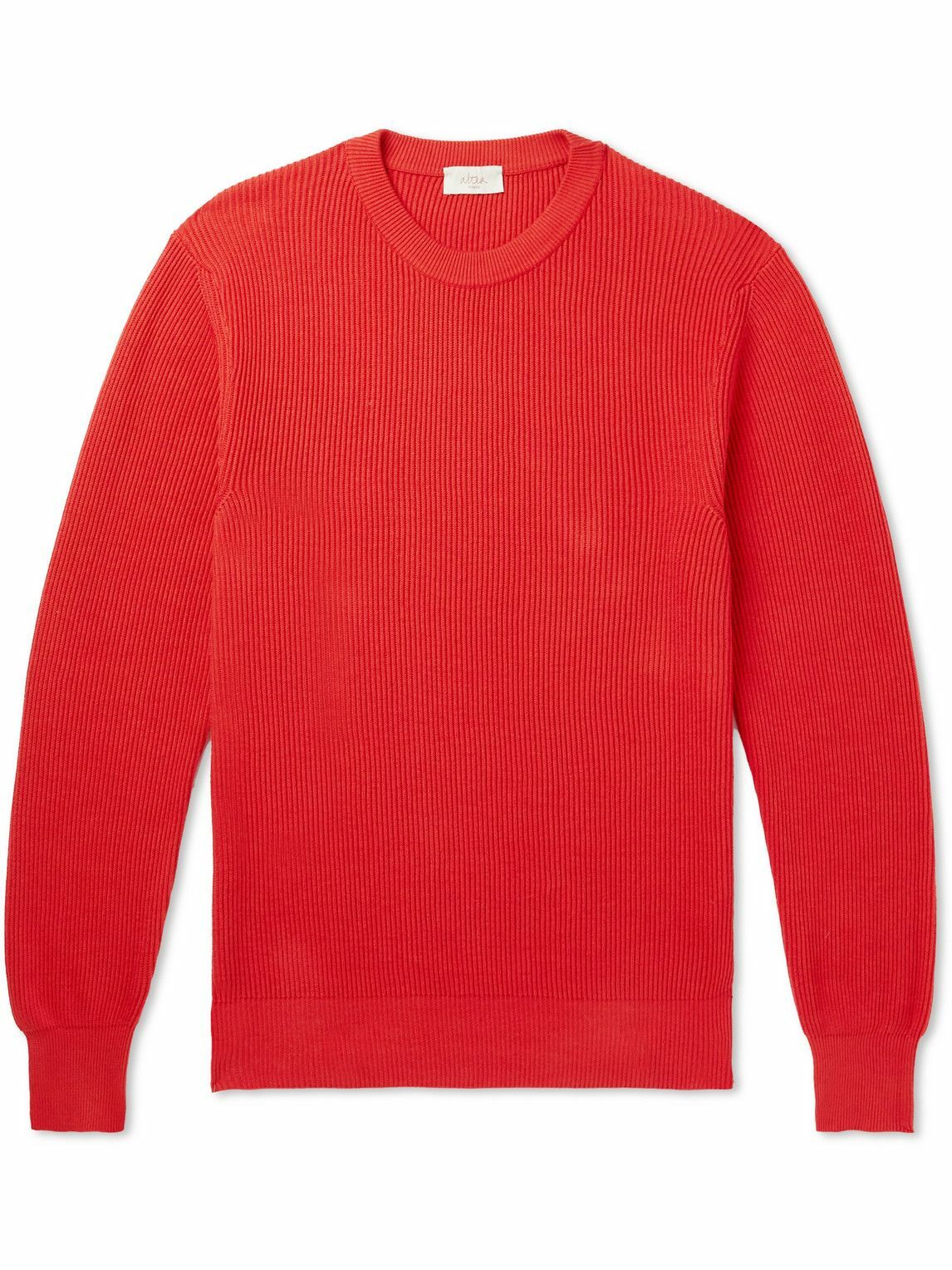 Altea Ribbed Cotton Sweater Red Altea