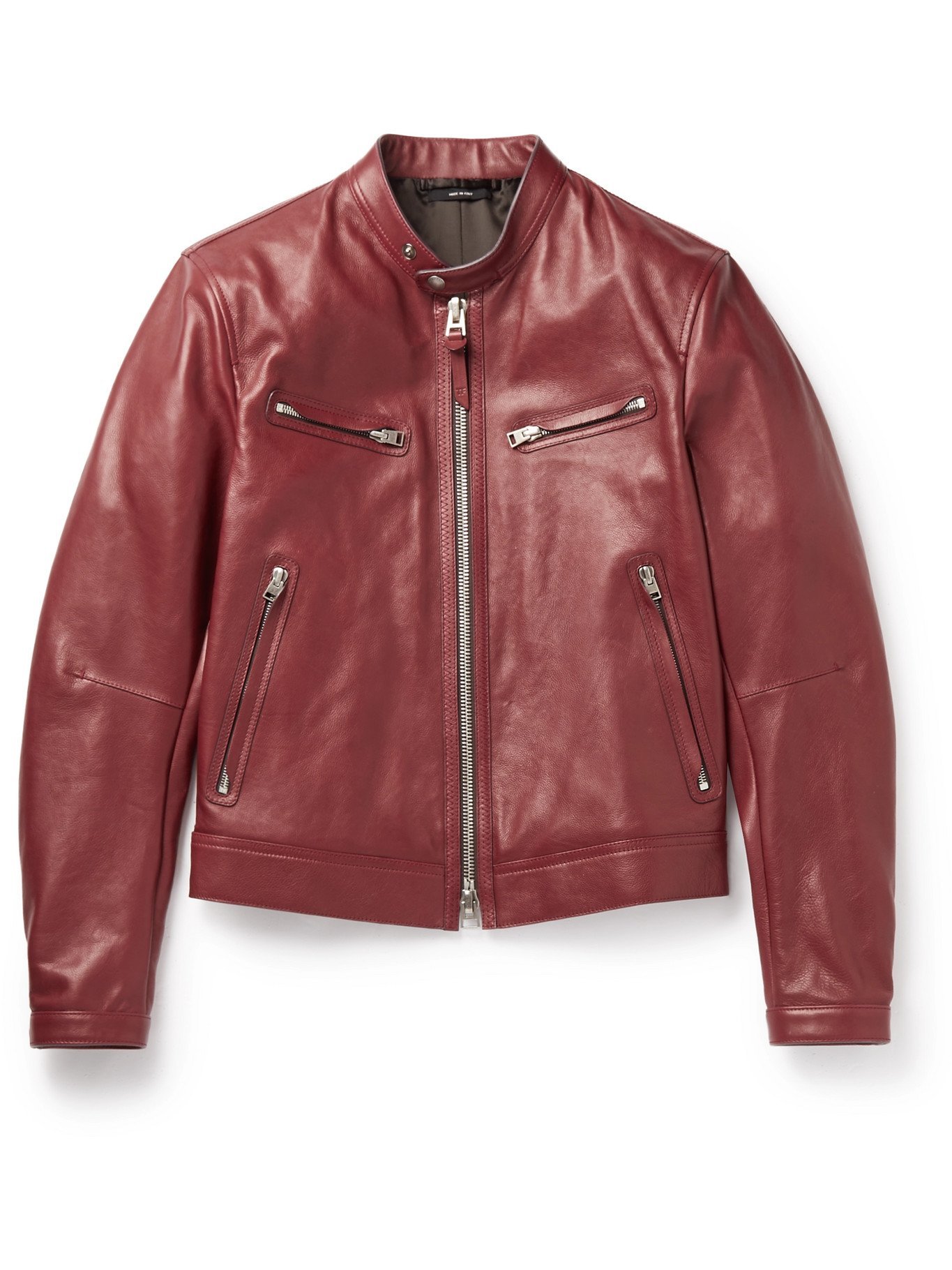 TOM FORD - Slim-Fit Leather Jacket - Red TOM FORD