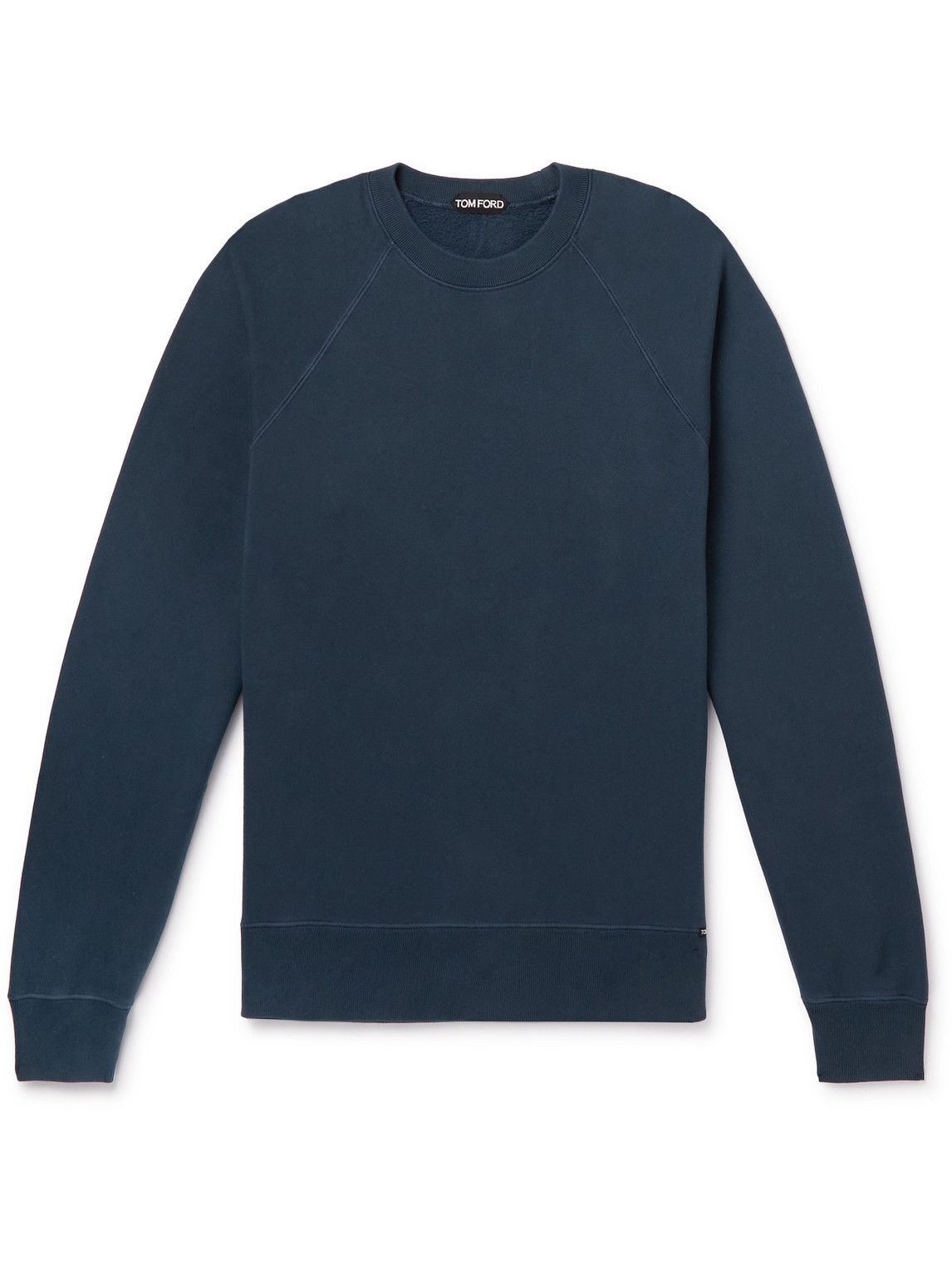 TOM FORD - Garment-Dyed Cotton-Jersey Sweatshirt - Blue TOM FORD