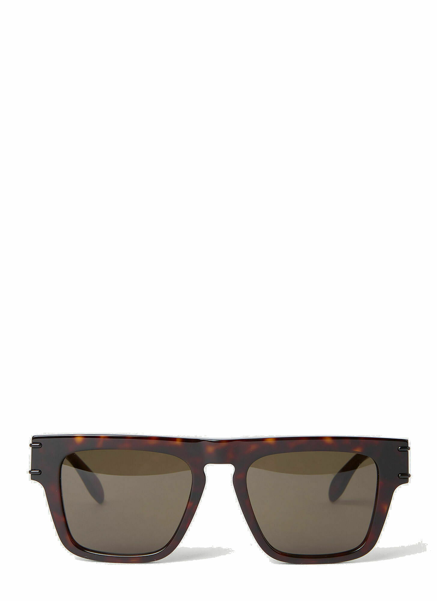 Alexander Mcqueen - Square Sunglasses In Brown Alexander Mcqueen