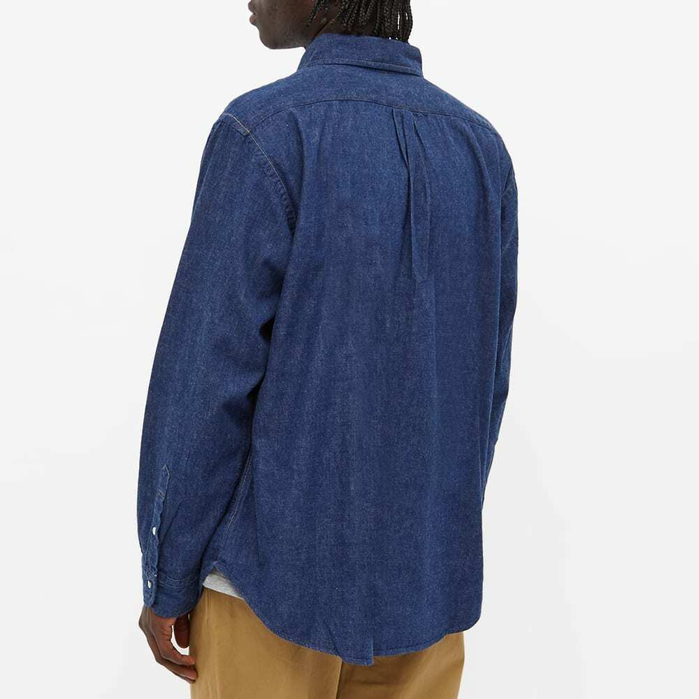 orSlow Men's Button Down Denim Shirt in One Wash orSlow