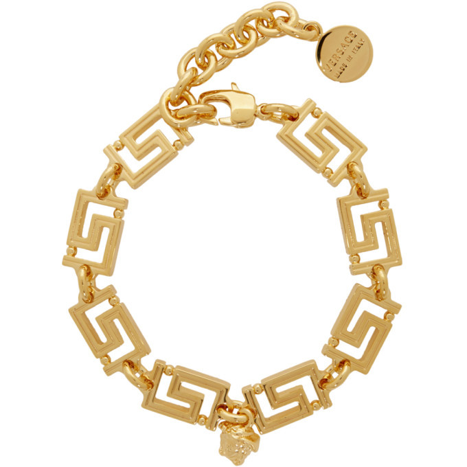 Versace Gold Greek Key Chain Bracelet Versace