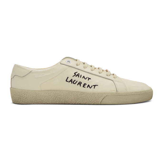 saint laurent off white court classic sneakers