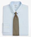 Brooks Brothers Men's Stretch Regent Regular-Fit Dress Shirt, Non-Iron Twill Button-Down Collar Micro-Check | Light Blue