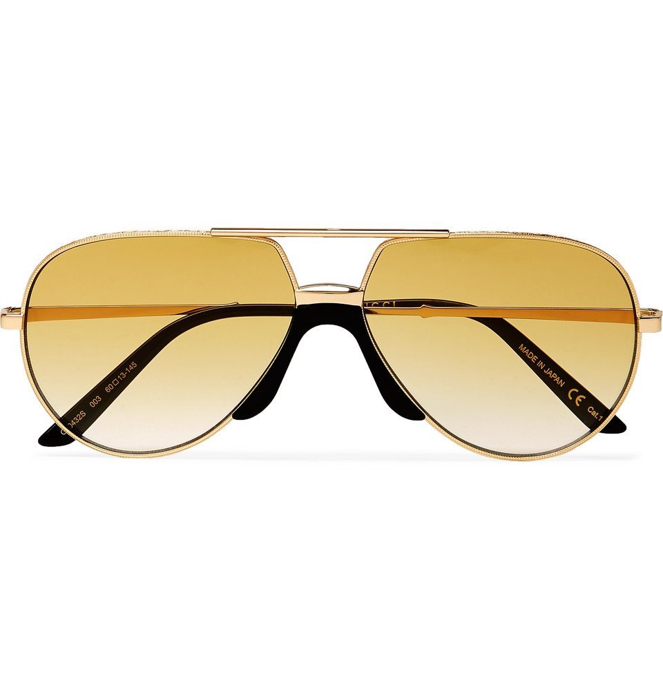 gucci mens gold sunglasses