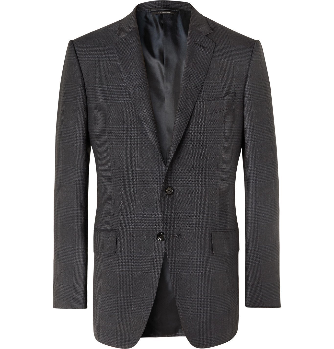 TOM FORD - O'Connor Slim-Fit Prince of Wales Checked Wool and Silk-Blend  Suit Jacket - Black TOM FORD