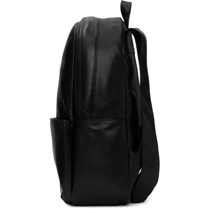 Yohji Yamamoto Black Leather Day Backpack Yohji Yamamoto