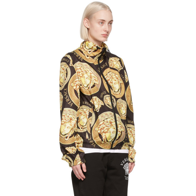 Versace Black Medusa Amplified Windbreaker Jacket Versace