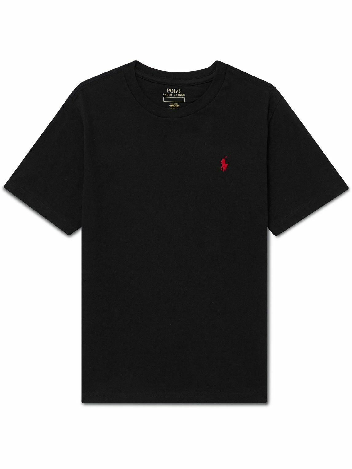 Polo Ralph Lauren Kids - Logo-Embroidered Cotton-Jersey T-Shirt - Black