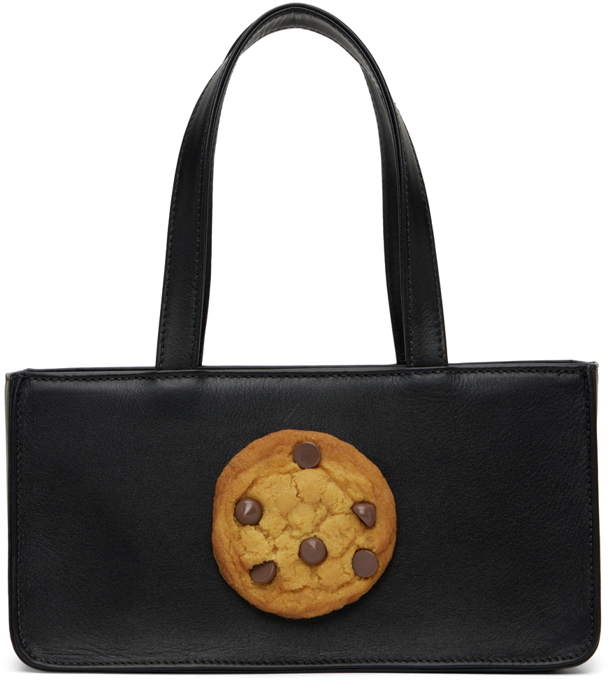 Puppets and Puppets Black Cookie Top Handle Bag