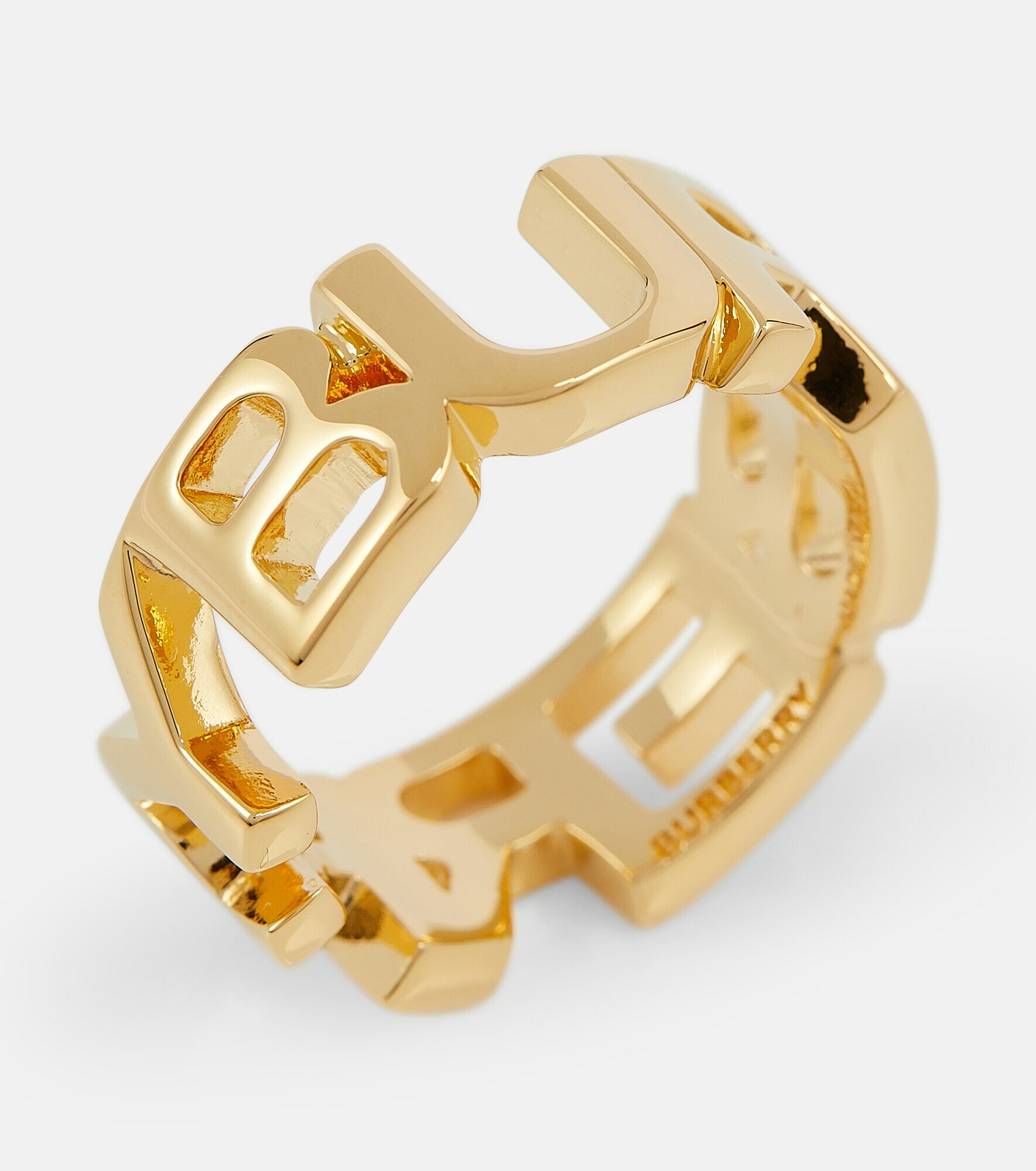 Burberry Goldplated brass logo ring Burberry