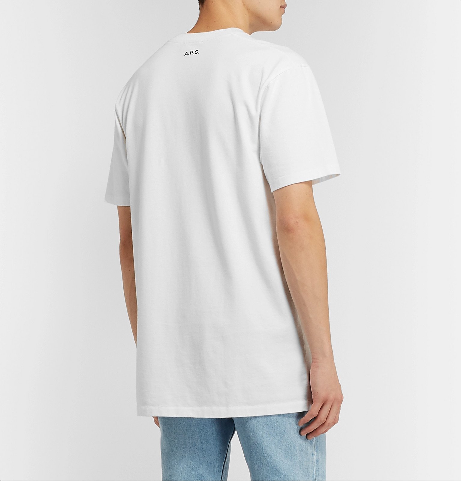 A.P.C. - JJJJound Logo-Print Cotton-Jersey T-Shirt - White A.P.C.