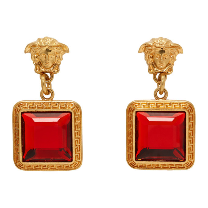 versace gold earrings