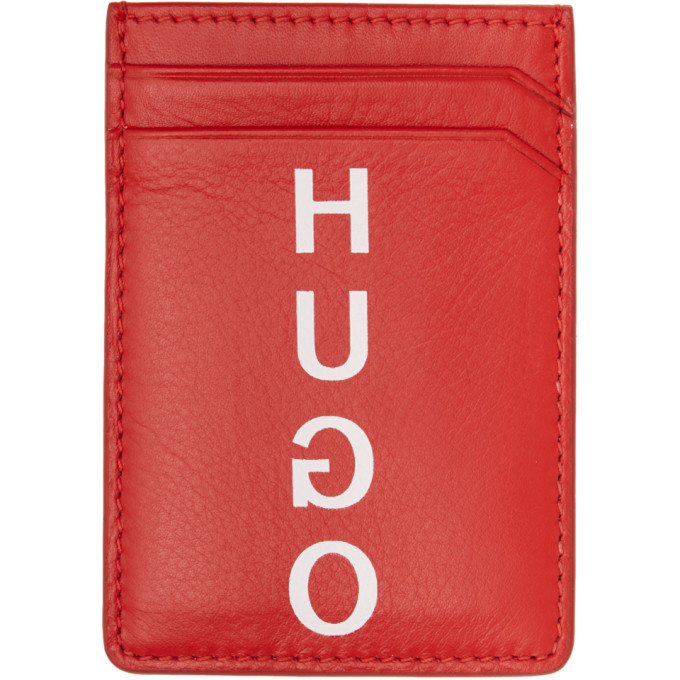 Hugo Red Money Clip Card Holder Hugo Boss
