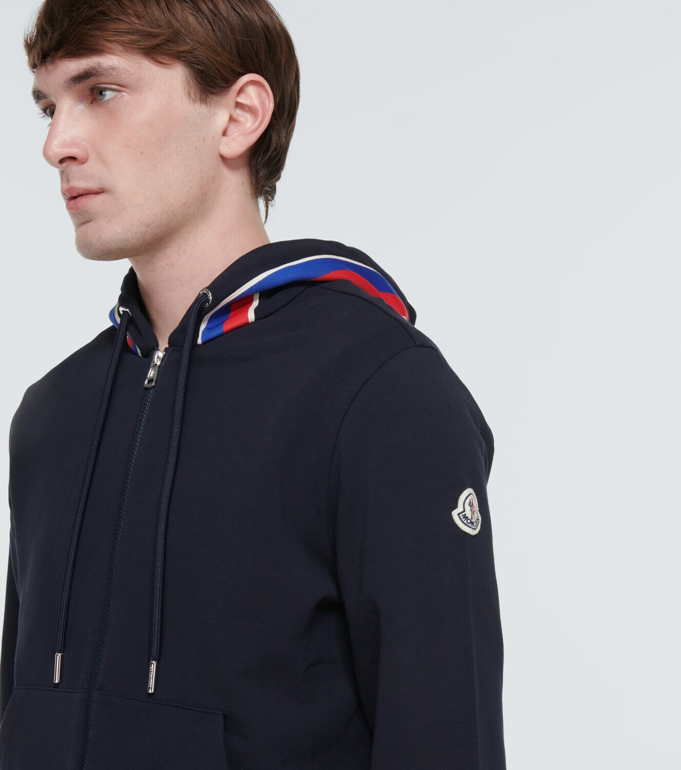 Moncler - Logo zip-up cotton hoodie Moncler