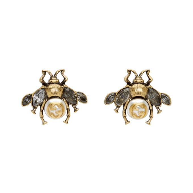 Gucci Gold Bee Motif Earrings Gucci