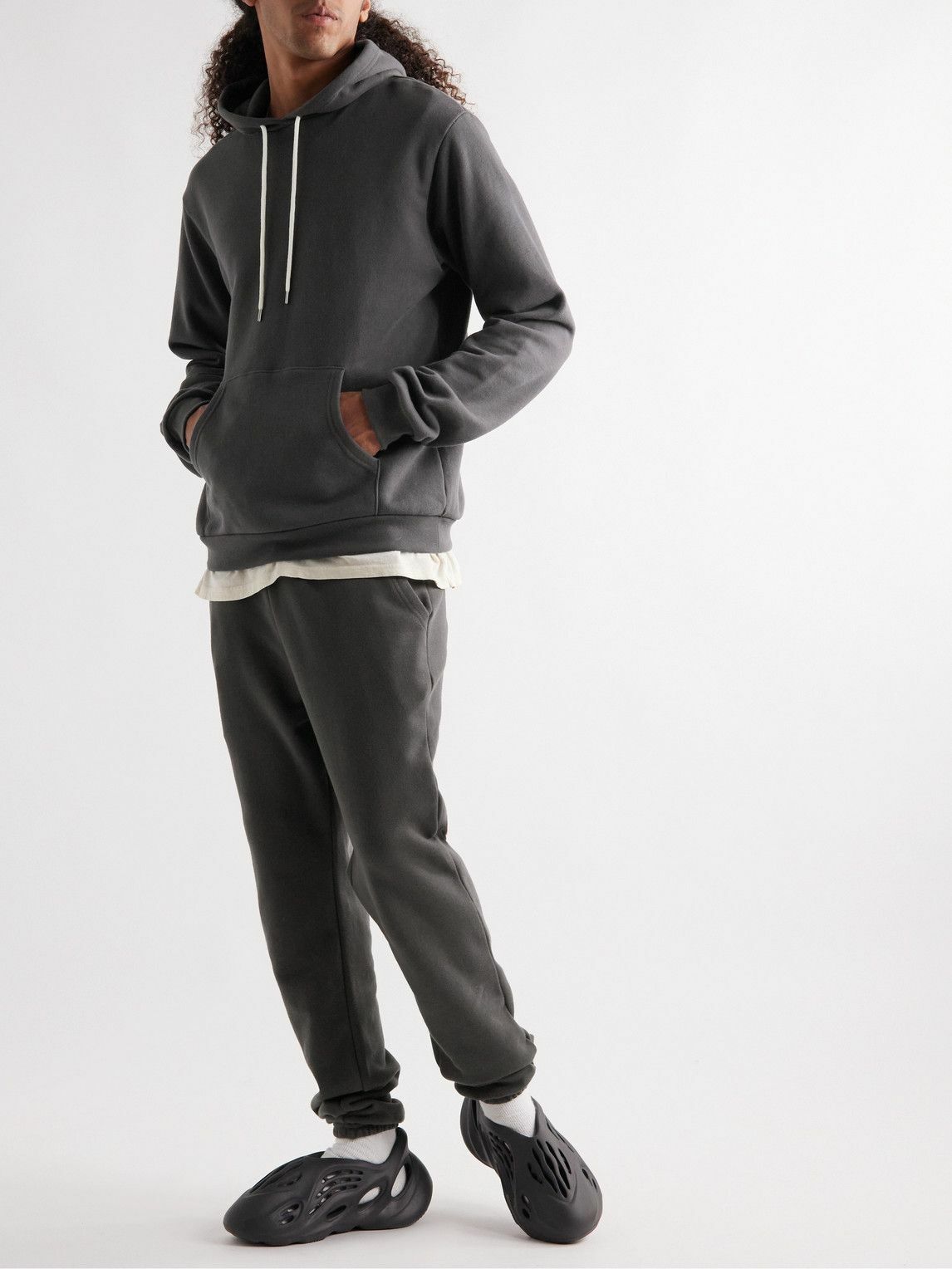 John Elliott Beach CottonJersey Hoodie Gray John Elliott