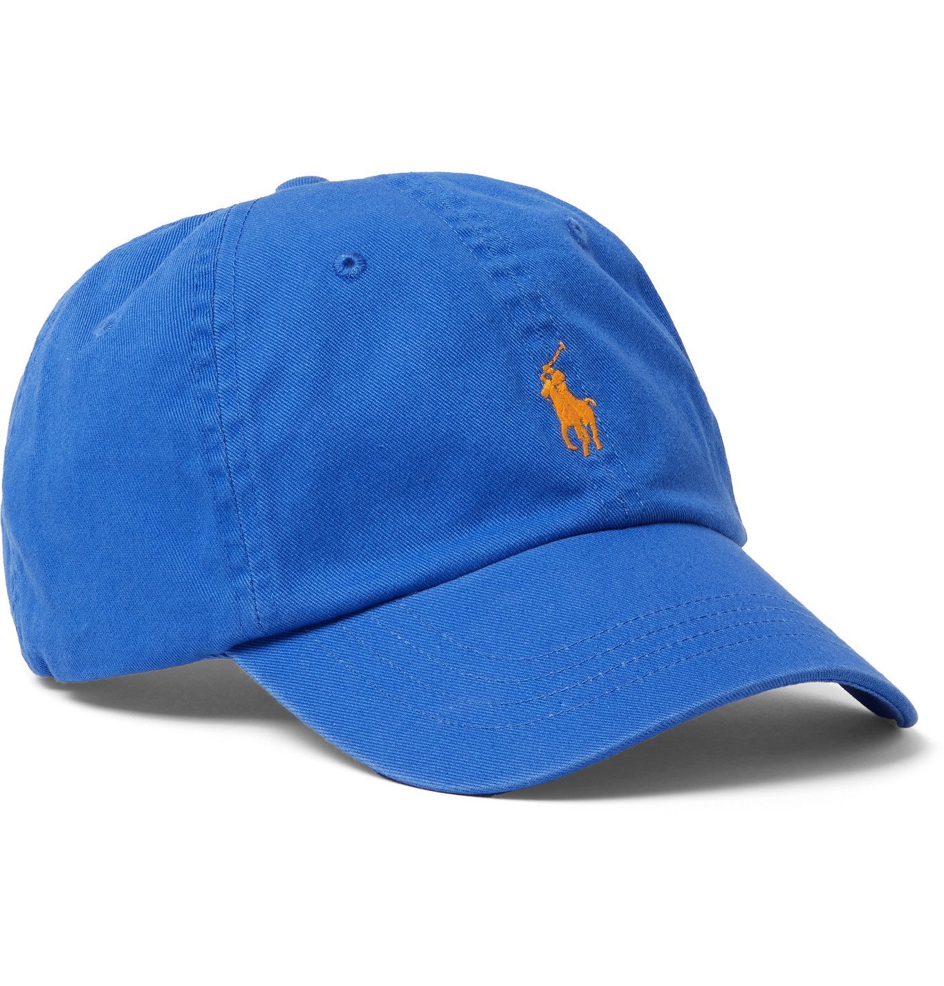 POLO RALPH LAUREN - Logo-Embroidered Cotton-Twill Baseball Cap - Blue ...
