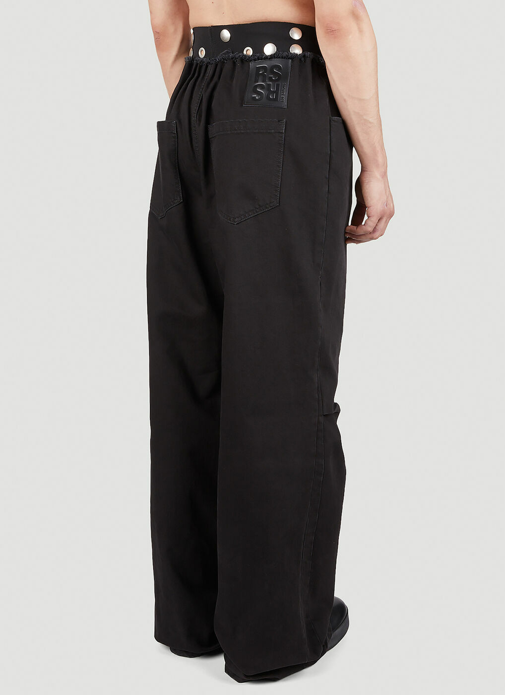 Raf Simons - Eyelet Jeans in Black Raf Simons