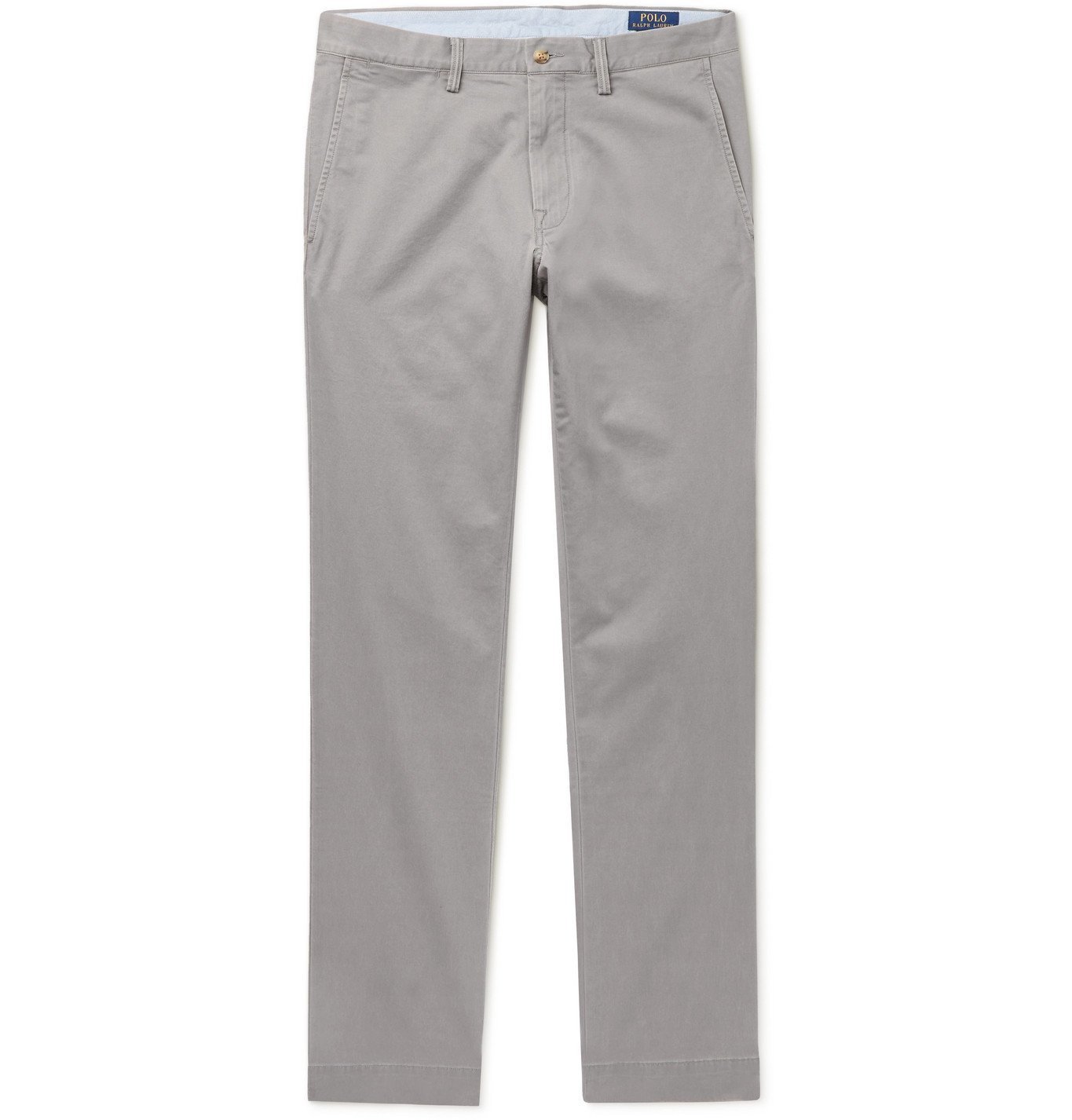 POLO RALPH LAUREN - Bedford Slim-Fit Stretch-Cotton Twill Chinos - Gray ...
