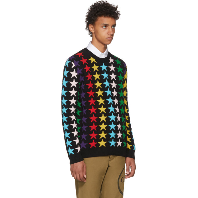 Gucci Black and Multicolor Star Sweater Gucci
