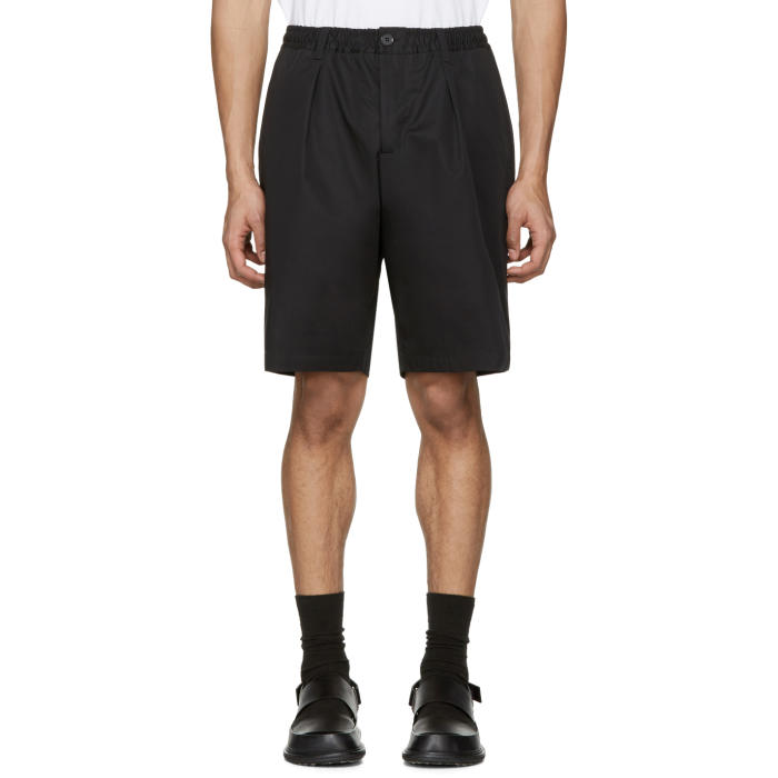 Marni Black Cotton Twill Shorts Marni