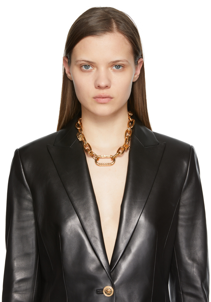 Versace Gold Medusa Chain Necklace Versace