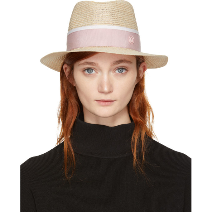 Pink Straw Andre Trilby Maison Michel