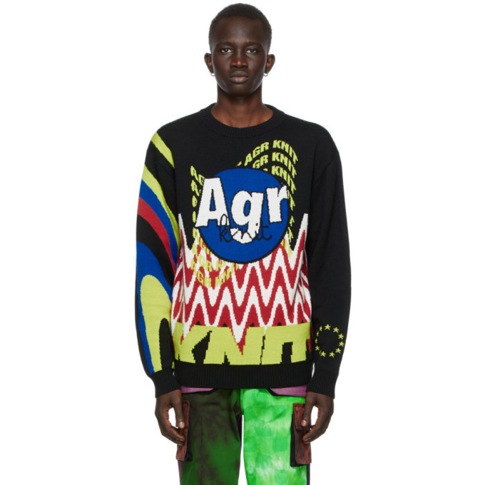 AGR SSENSE Exclusive Multicolor Logo Sweater AGR