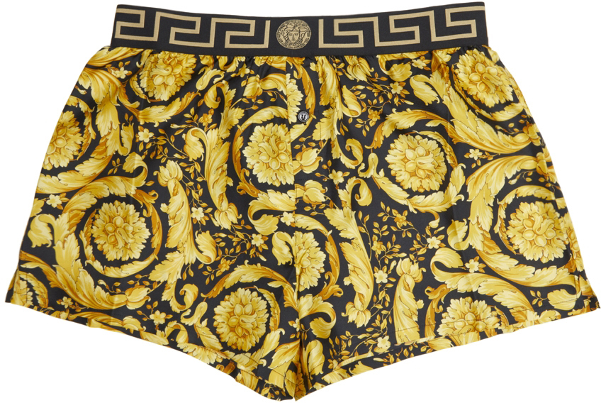 Versace Underwear Barocco Print Long Boxers Versace Underwear