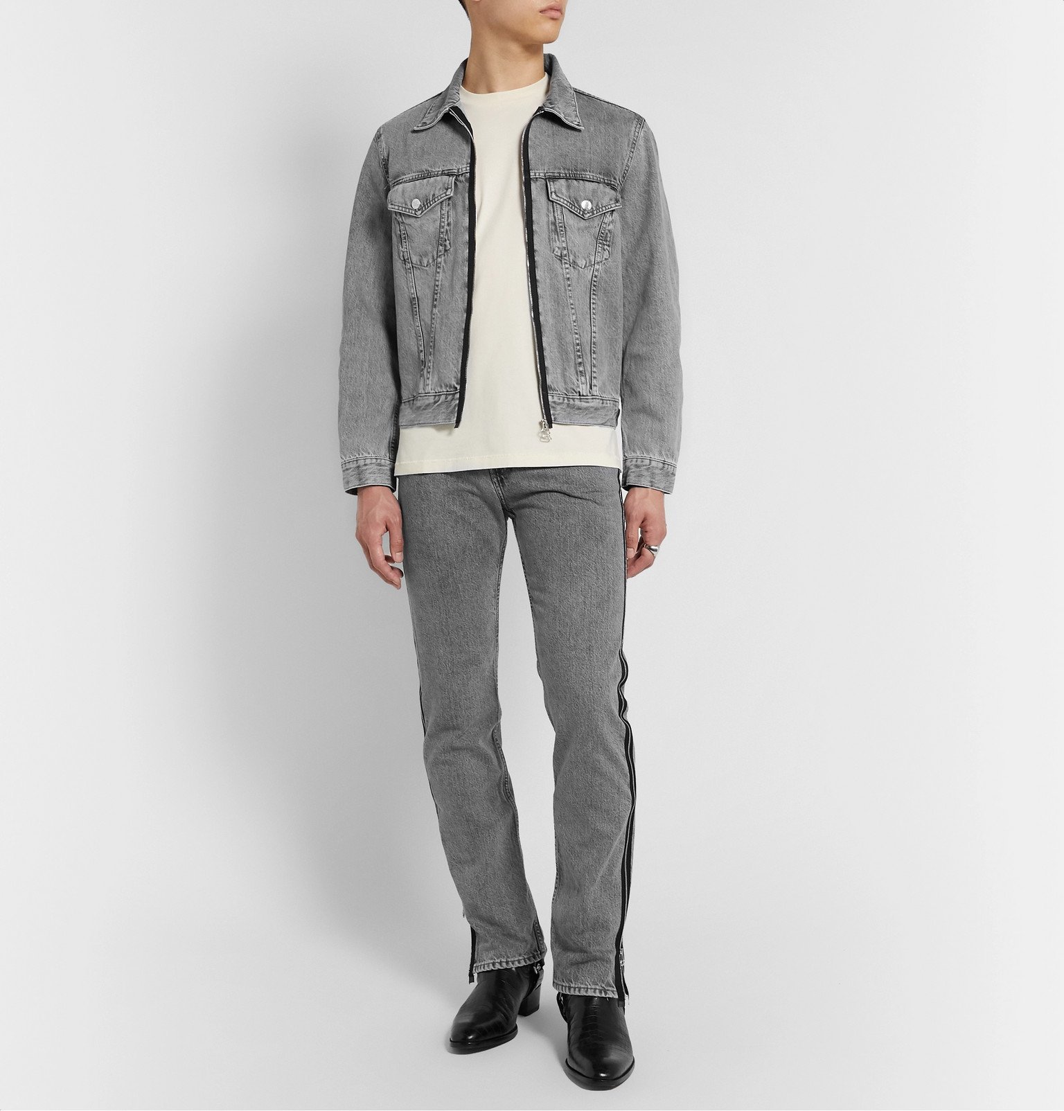 helmut lang cropped denim jacket