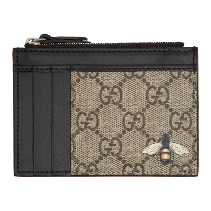 card holder gucci bee