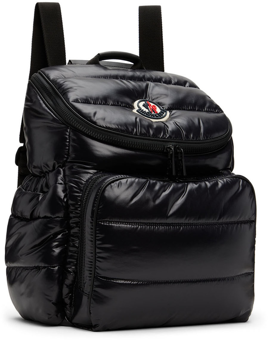 Moncler Enfant Baby Black Mommy Puffer Backpack Moncler Enfant