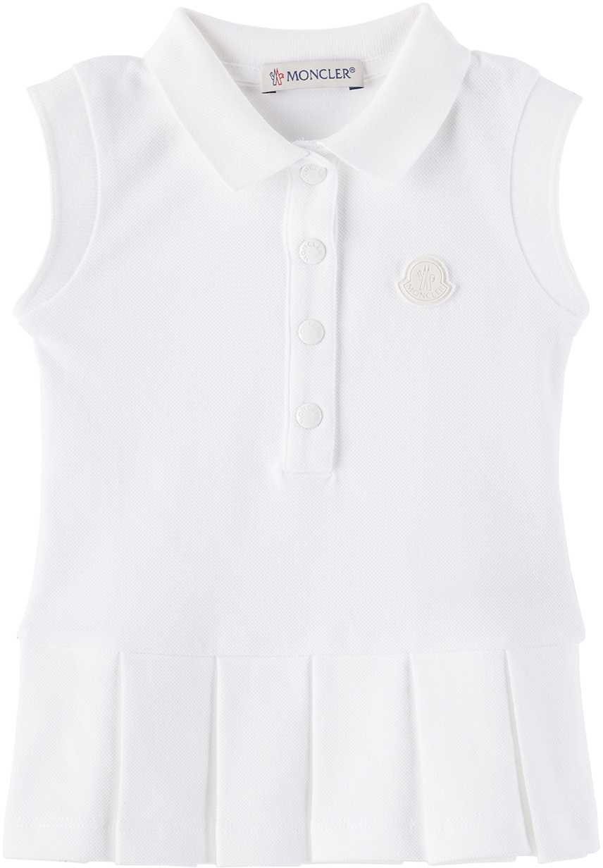 Moncler Enfant Baby Girls Heart Logo Sweater Dress in Ivory