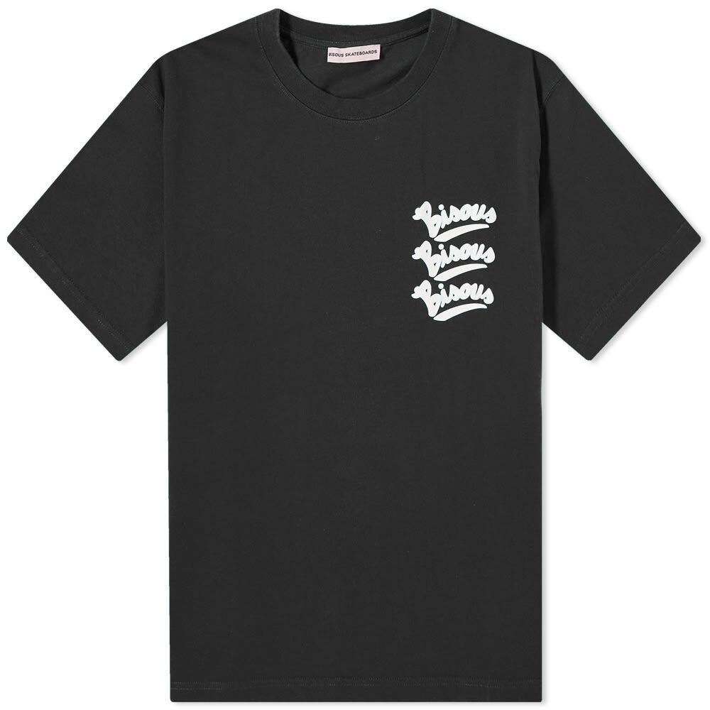 Bisous Skateboard Women's s Gianni Cursive Logo T-Shirt in Black Bisous ...