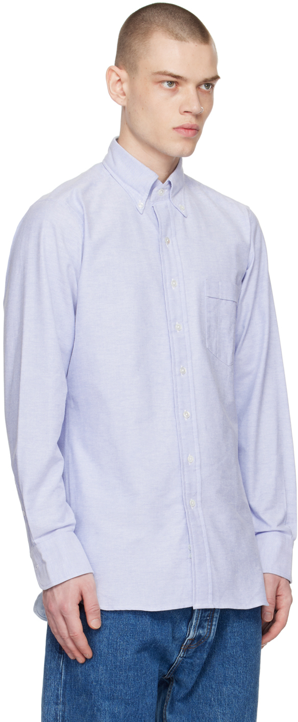 Drake's Blue Button-Down Shirt Drake's