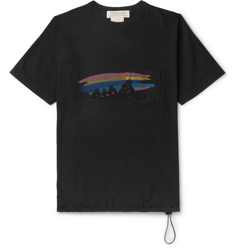 Remi Relief - Printed Cotton-Jersey T-Shirt - Black Remi Relief