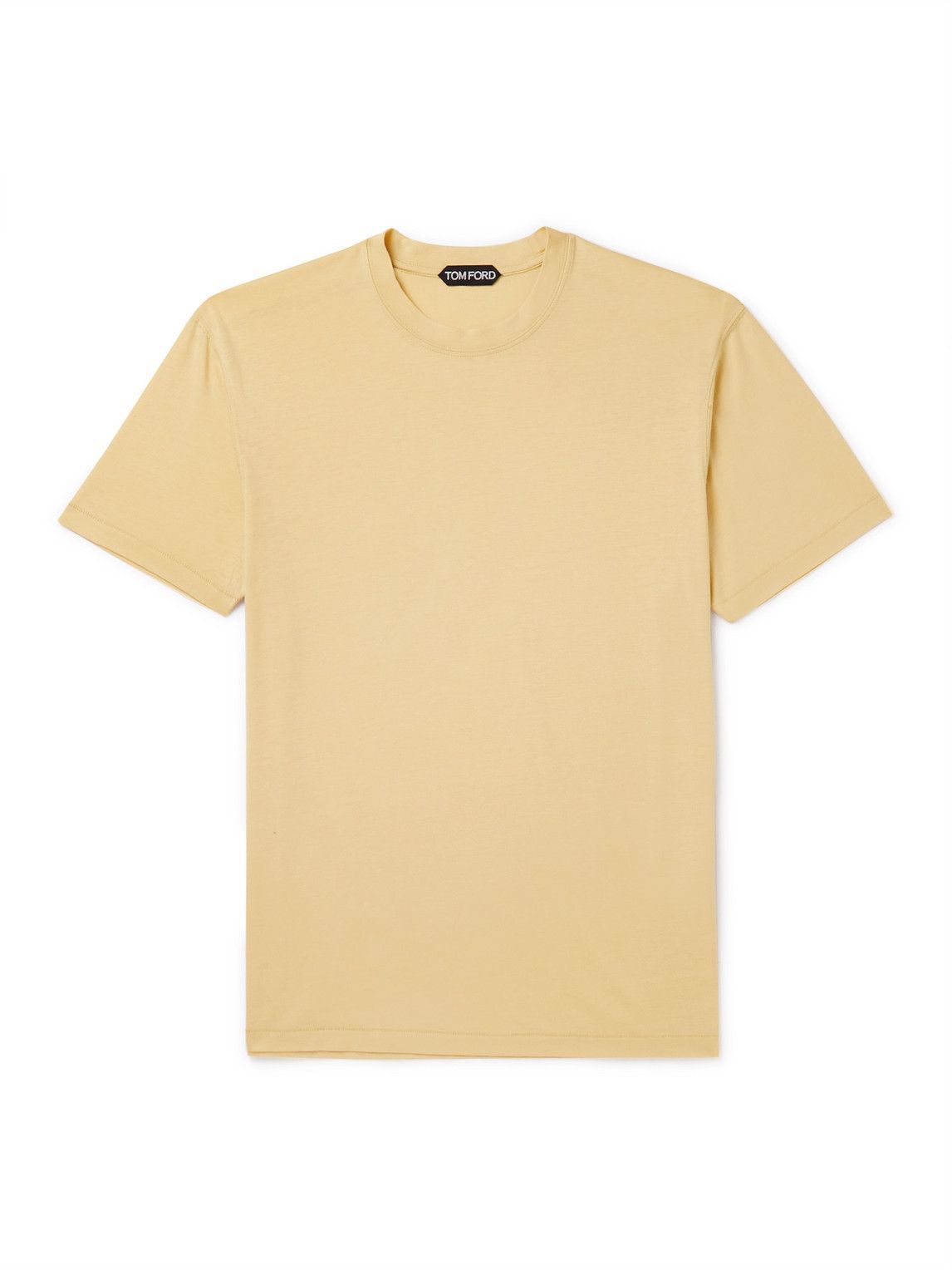 TOM FORD - Lyocell and Cotton-Blend Jersey T-Shirt - Yellow TOM FORD