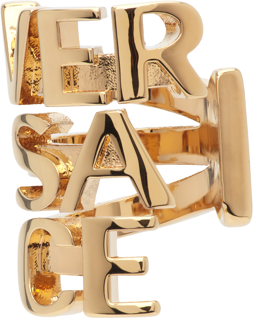 Versace Gold 'Versace' Single Ear Cuff Versace