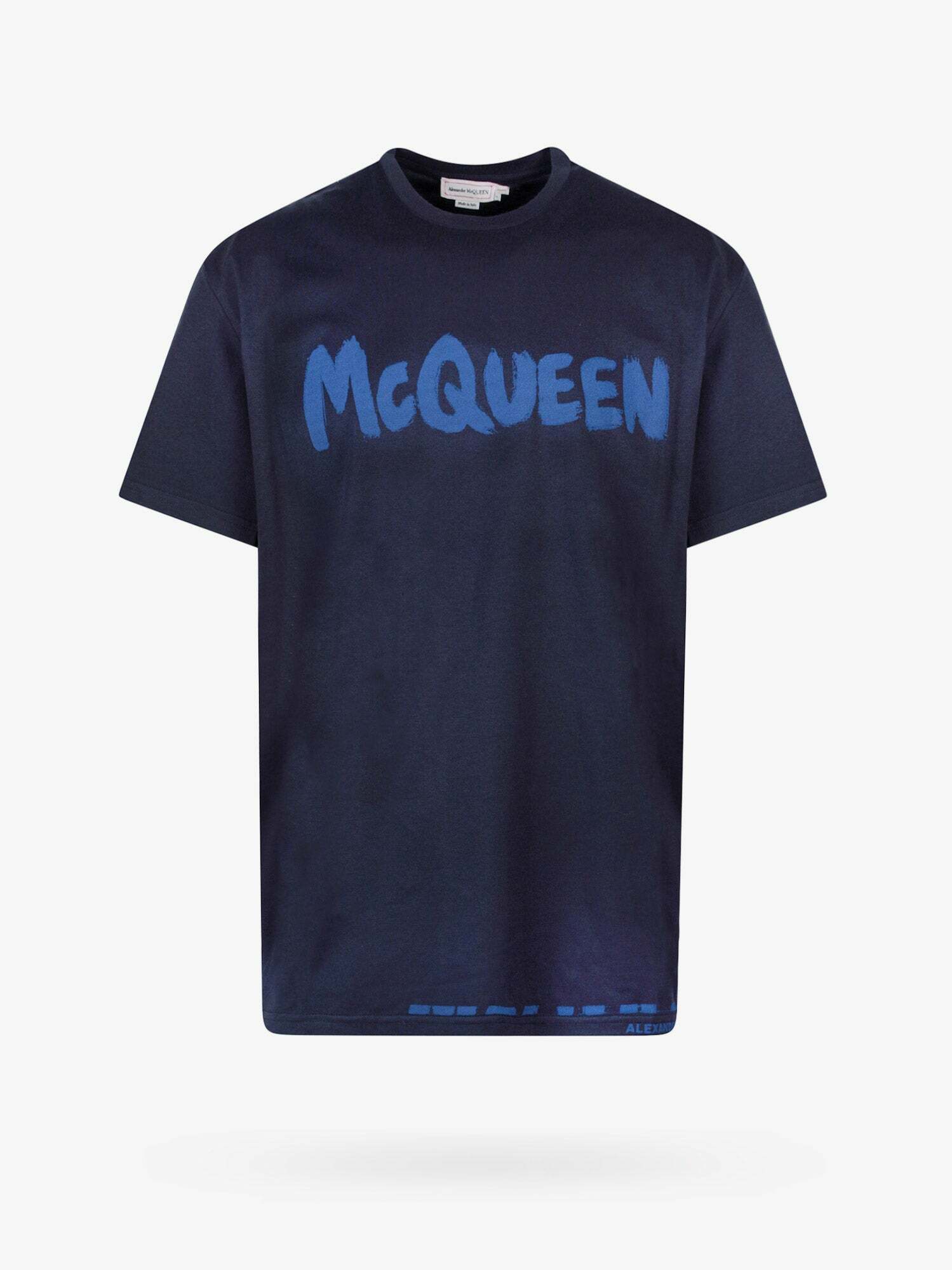 Alexander Mcqueen T Shirt Blue Mens Alexander McQueen