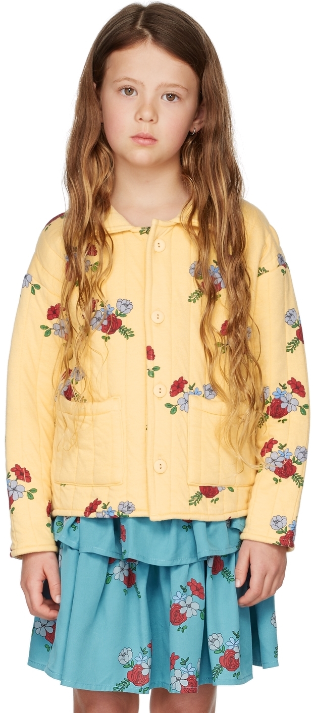 The Campamento Kids Yellow Flowers Padded Jacket