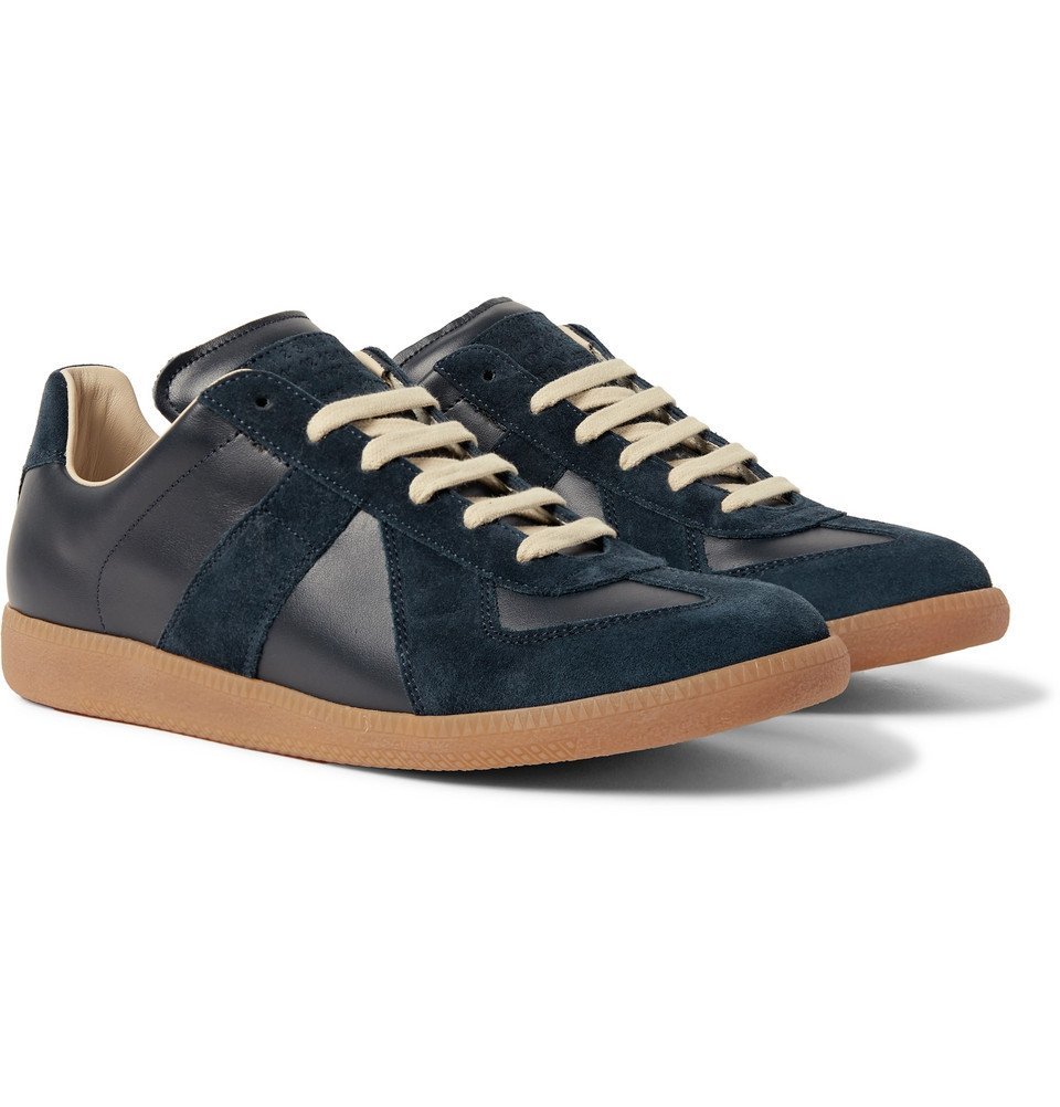 Replica Suede and Leather Sneakers 