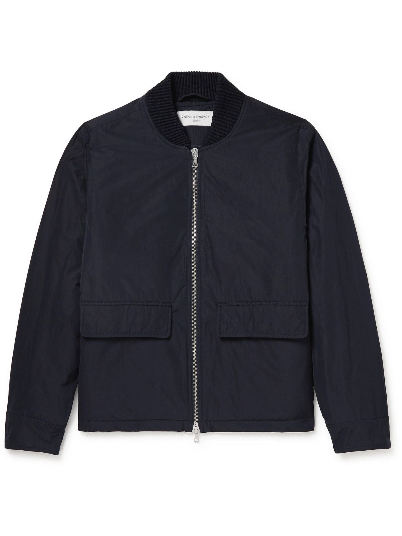 Officine Generale - Marx Slim-Fit Padded Shell Bomber Jacket - Blue ...